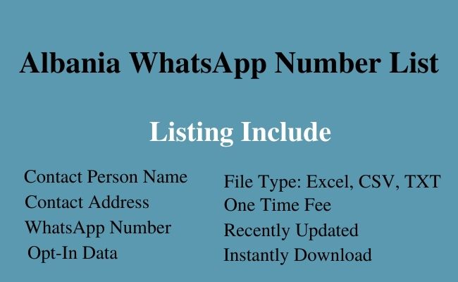 Albania whatsapp number list