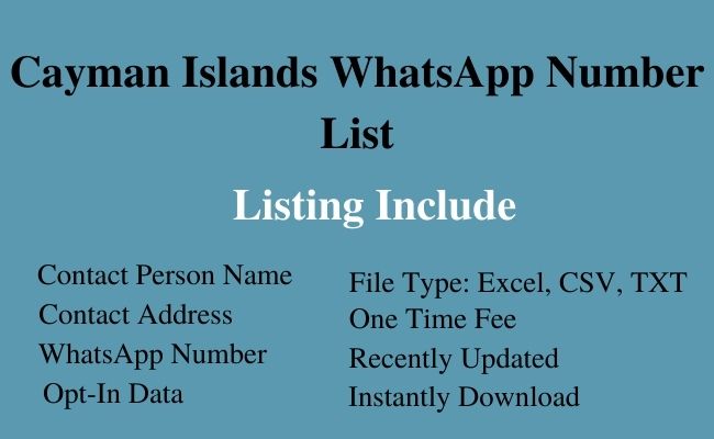 Cayman Islands whatsapp number list
