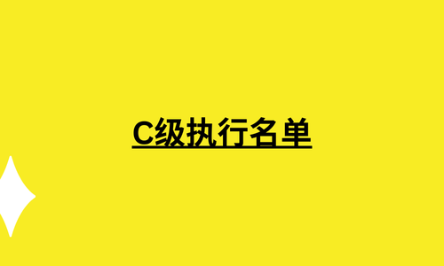 C级执行名单