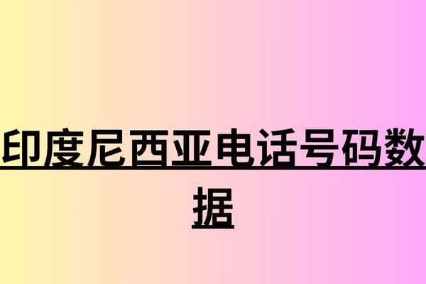 印度尼西亚电话号码数据