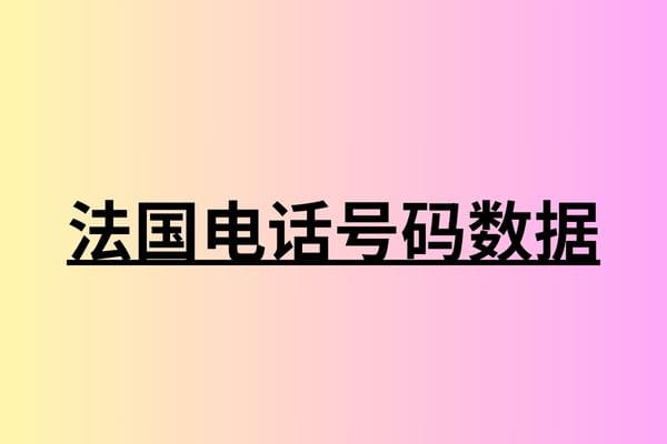 法国电话号码数据