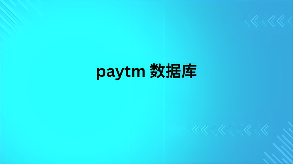 paytm 数据库